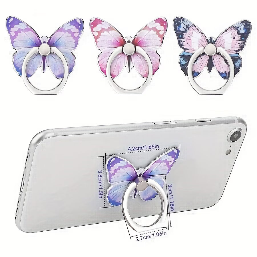 Butterfly Phone Ring Metal Holder