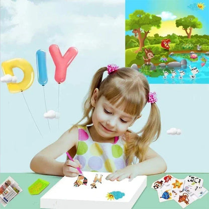 Children's DIY free stick cartoon diamond painting
