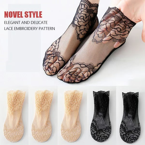 Ladies Fashion Lace Socks