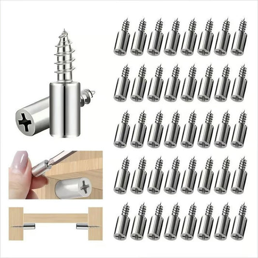 Self-Tapping Screw Shelf Support Pegs, Shelf Pins with Anti-Slip Sleeves