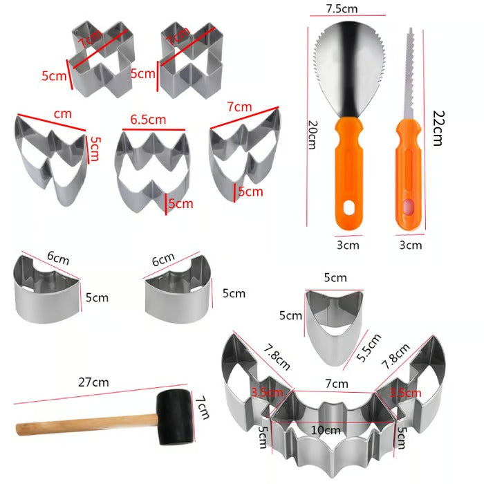 Halloween Pumpkin Carving Kit & Creative DIY Cookie Cutter Set