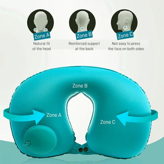 Press Type Inflatable U-shaped Pillow