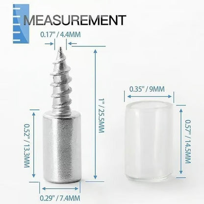 Self-Tapping Screw Shelf Support Pegs, Shelf Pins with Anti-Slip Sleeves