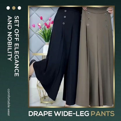 Stylish Pleated Wide-Leg Pants -Comfort & Slim