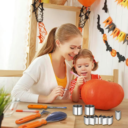 Halloween Pumpkin Carving Kit & Creative DIY Cookie Cutter Set