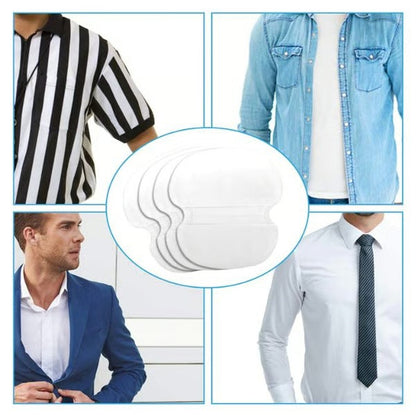 Invisible underarm antiperspirant patches, collar/hat brim sweat-absorbing patches