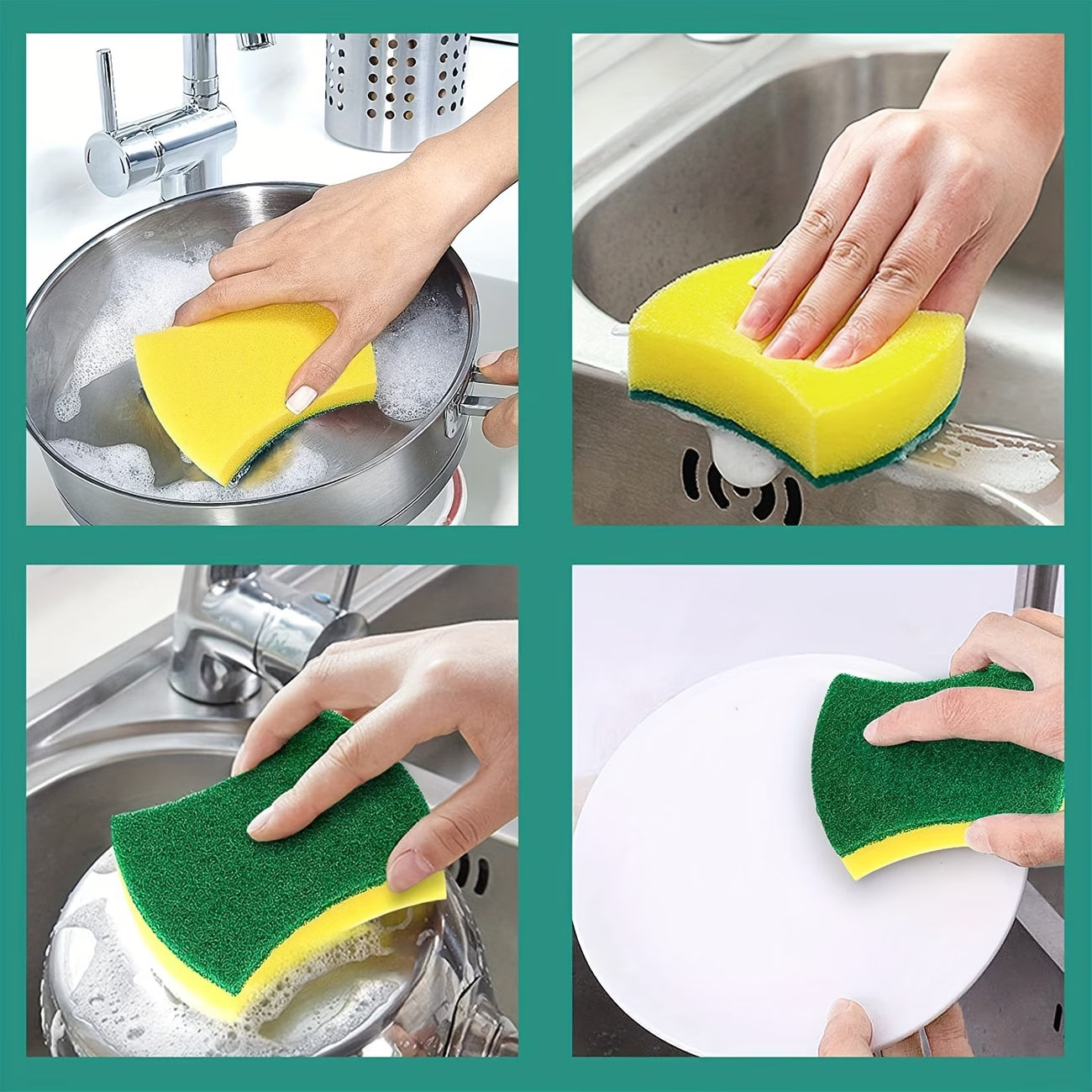Kitchen Cleaning Magic Sponge, Super Absorbent Scrubber, Non-Scratch Sponge for Pots & Cookware