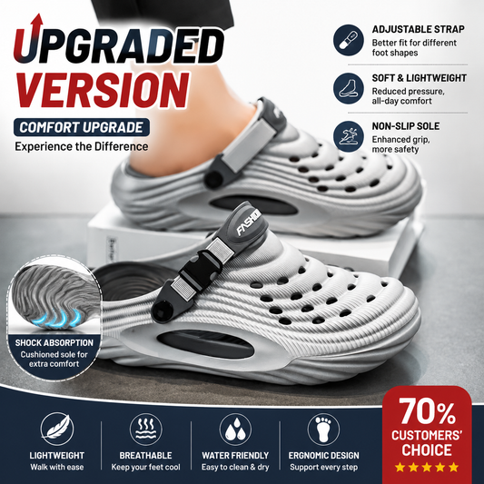 2026 New Thick Sole Non-Slip Outdoor Clogs – Breathable & Odor-Resistant
