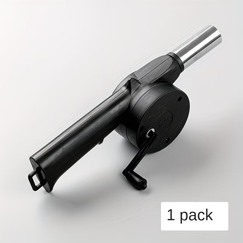Hand Crank Air Blower, Portable Charcoal Fire Starter Tool for BBQ, Camping & Outdoor Fire Ignition