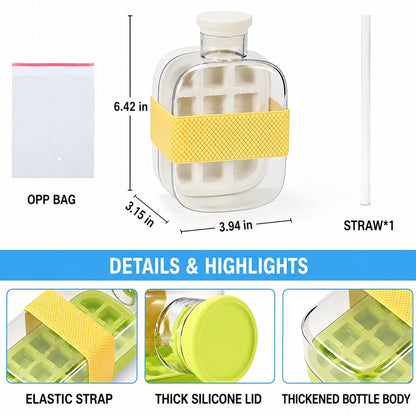 ❄️ 2-in-1 Ice Cube Maker Bottle – Enjoy Cold Drinks Anytime!
