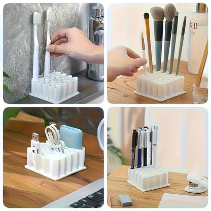 Silicone Storage Tool for Storing Tube Creams and Long Stick-Shaped Items