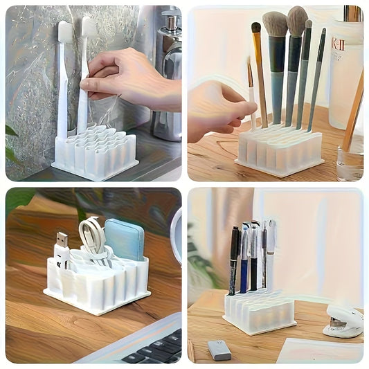 Silicone Storage Tool for Storing Tube Creams and Long Stick-Shaped Items