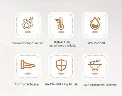 Durable & Easy-to-Clean 6PCS Silicone Kitchenware Set.