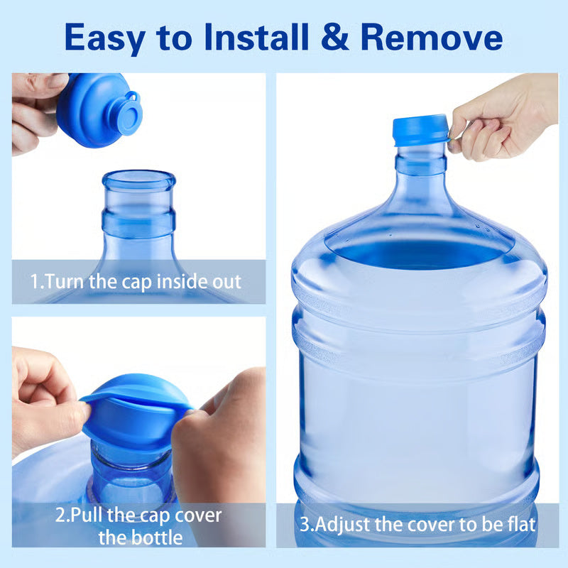 【10 PCS】Reusable Silicone Water Jug Caps