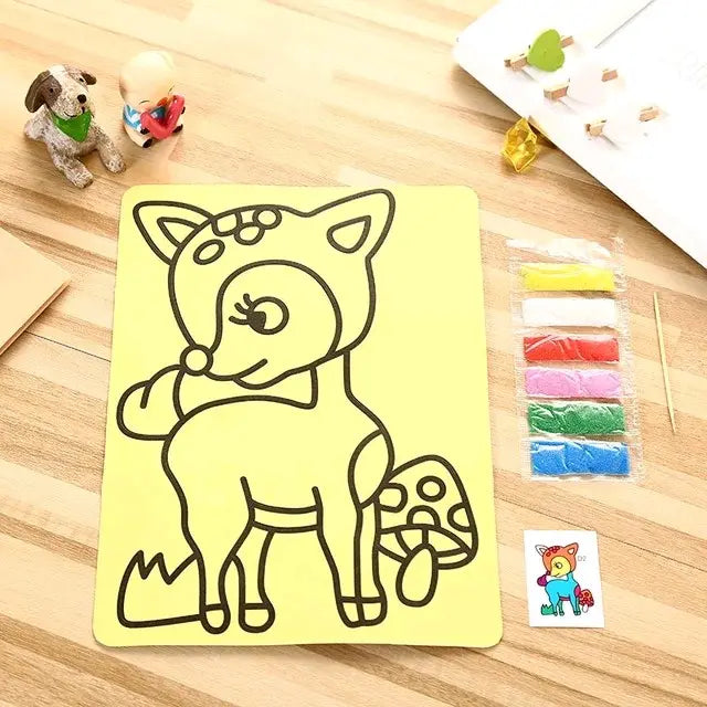 [10 PCS] Kids’ Creative DIY Sand Painting Kit