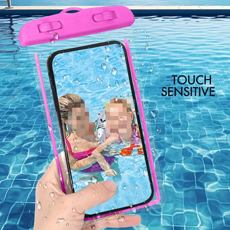 Fluorescent Waterproof Phone Bag – Touchscreen & Swim-Friendly