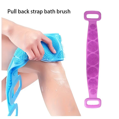 Silicone Back Scrubber Towel, Powerful Double-Sided Body Scrubber for Shower
