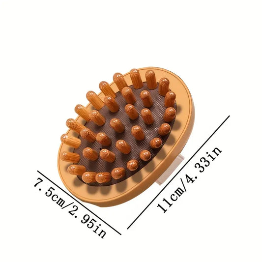 Meridian Massage Brush, Manual Full Body Gua Sha Scraper for Head, Abdomen, and Legs Relaxation Soft Brush, Home Ergonomic Anti- Massage Tool
