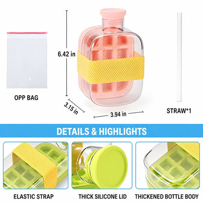 ❄️ 2-in-1 Ice Cube Maker Bottle – Enjoy Cold Drinks Anytime!