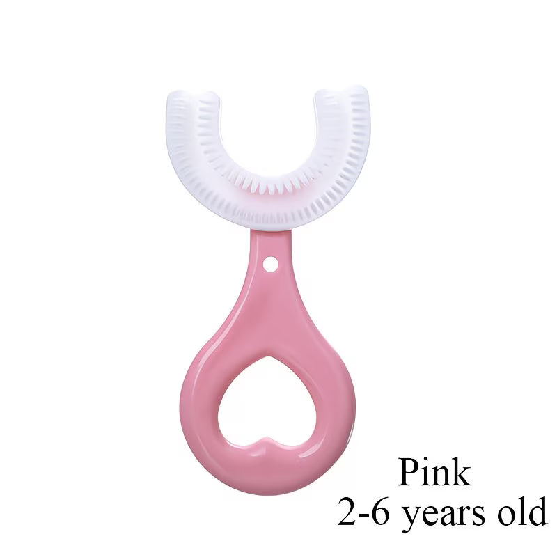 Kids U-Shaped Toothbrush for Gentle Teeth Cleaning & Oral Care