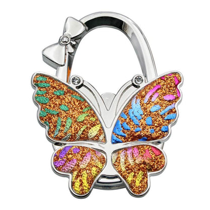 🦋✨ Sparkly Butterfly Foldable Handbag Hook – Cute Portable Non-Slip Purse Hanger for Girls, Travel & Restaurants