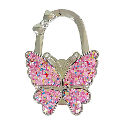 🦋✨ Sparkly Butterfly Foldable Handbag Hook – Cute Portable Non-Slip Purse Hanger for Girls, Travel & Restaurants