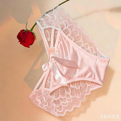 Women's Lace Bow Panties｜Cotton Gusset, Soft & Breathable Comfort