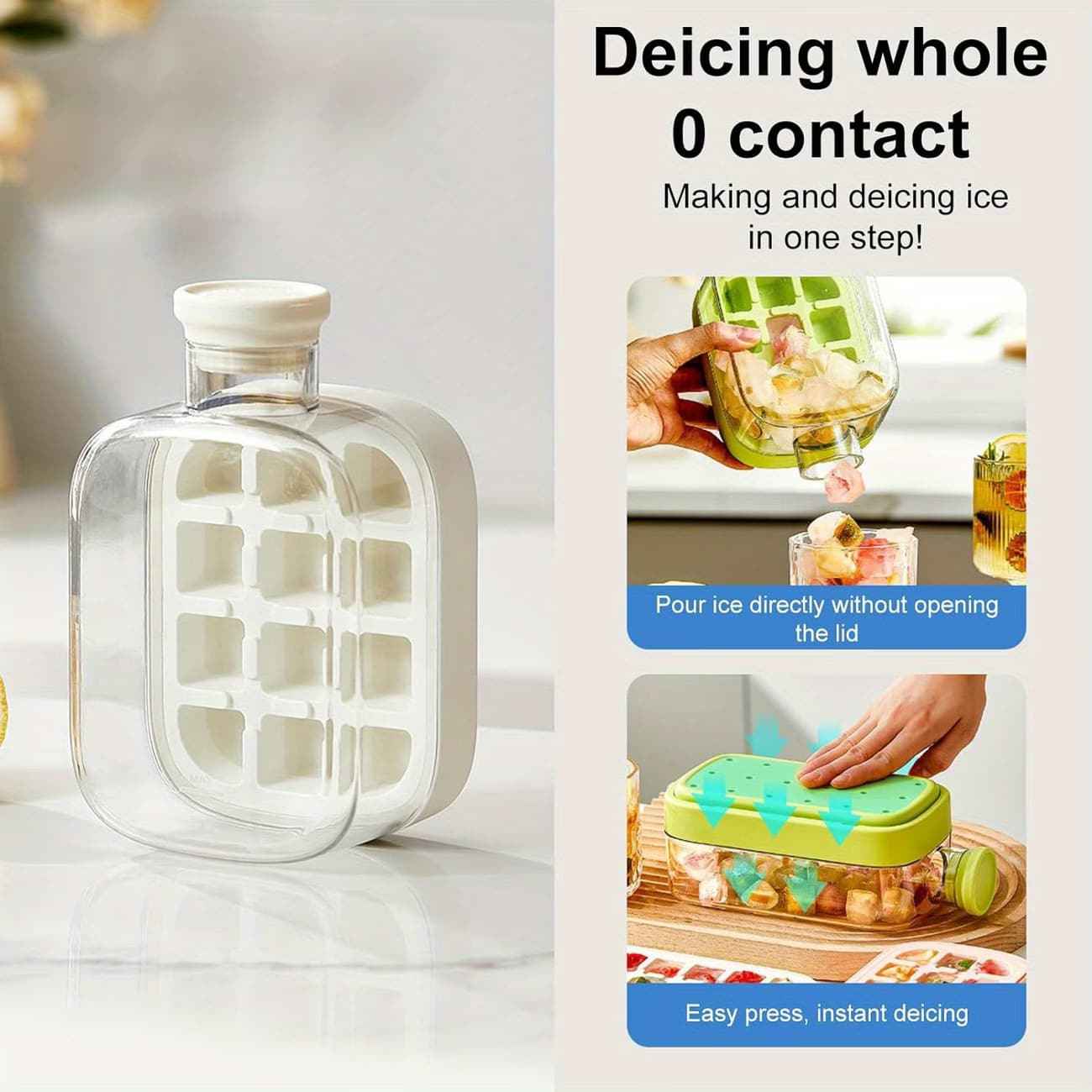 ❄️ 2-in-1 Ice Cube Maker Bottle – Enjoy Cold Drinks Anytime!