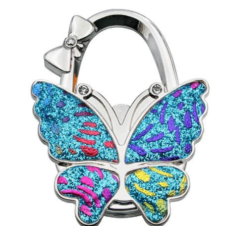 🦋✨ Sparkly Butterfly Foldable Handbag Hook – Cute Portable Non-Slip Purse Hanger for Girls, Travel & Restaurants