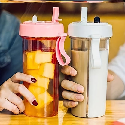 Outdoor Portable Large-Capacity Dual-Drink Tumbler with Straw 🥤