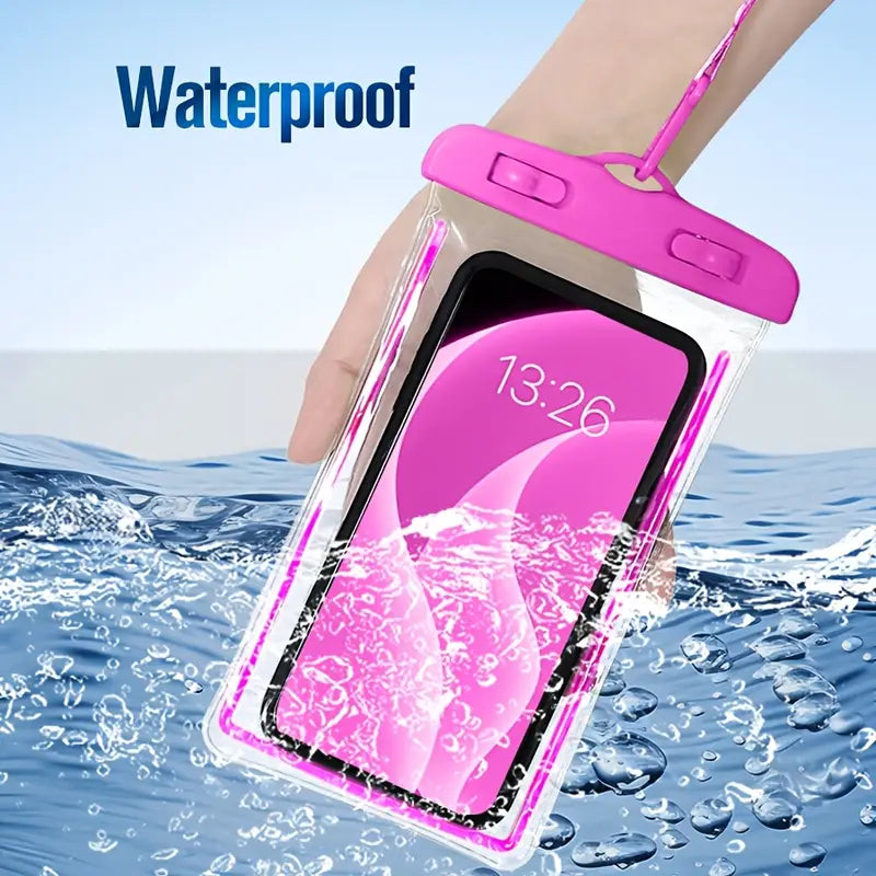 Fluorescent Waterproof Phone Bag – Touchscreen & Swim-Friendly