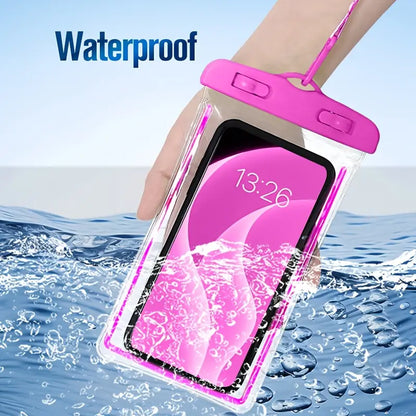 Fluorescent Waterproof Phone Bag – Touchscreen & Swim-Friendly