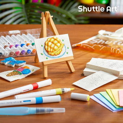 3D Sponge Canvas Round Paper, Color First and Then Drip Water to Create a 3D Artwork