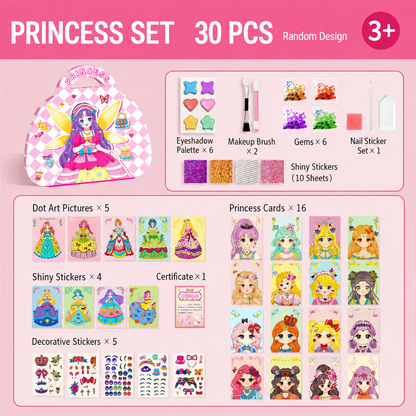 Fantasy 3-in-1 Princess Dress Up & Make Up Game Set