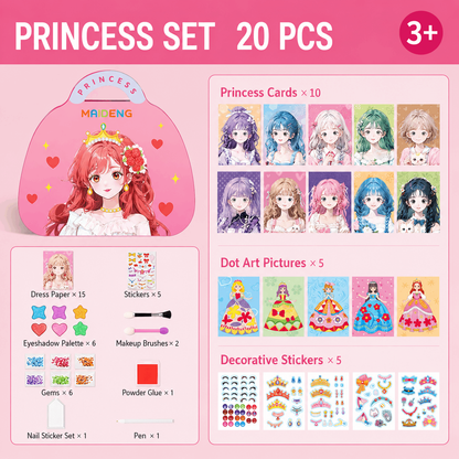 Fantasy 3-in-1 Princess Dress Up & Make Up Game Set