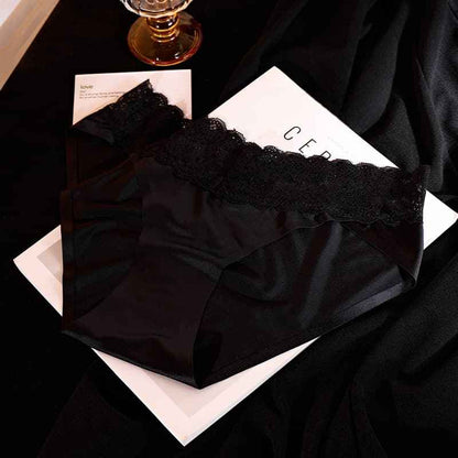Women's Satin Lace Panties｜Cotton Gusset, Seamless & Comfortable