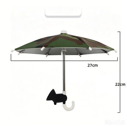 Universal Adjustable Phone Umbrella & Suction Cup Stand – Sun & Rain Protection, Sturdy Suction Mount for Outdoor Use