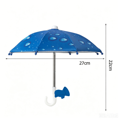 Universal Adjustable Phone Umbrella & Suction Cup Stand – Sun & Rain Protection, Sturdy Suction Mount for Outdoor Use