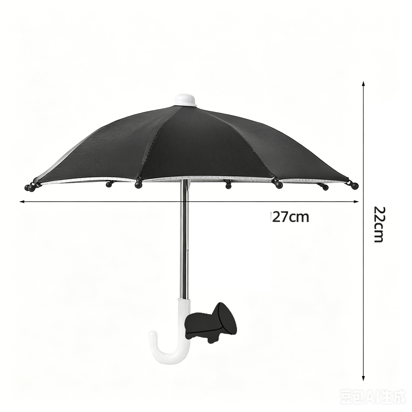 Universal Adjustable Phone Umbrella & Suction Cup Stand – Sun & Rain Protection, Sturdy Suction Mount for Outdoor Use