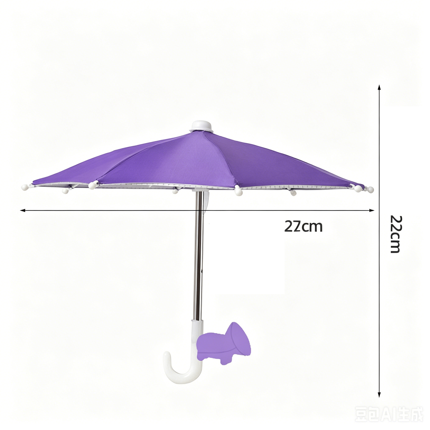 Universal Adjustable Phone Umbrella & Suction Cup Stand – Sun & Rain Protection, Sturdy Suction Mount for Outdoor Use