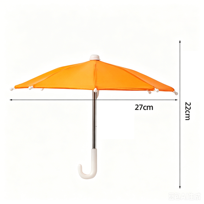 Universal Adjustable Phone Umbrella & Suction Cup Stand – Sun & Rain Protection, Sturdy Suction Mount for Outdoor Use