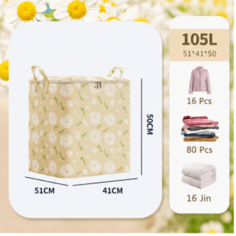 Extra Large Foldable Storage Box – Closet Organizer, Laundry Basket, Quilt Storage Bag, Space-Saving for Bedroom & Dorm