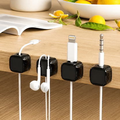 🧲 6PCS Magnetic Cable Organizer – Keep Every Cable in Place!