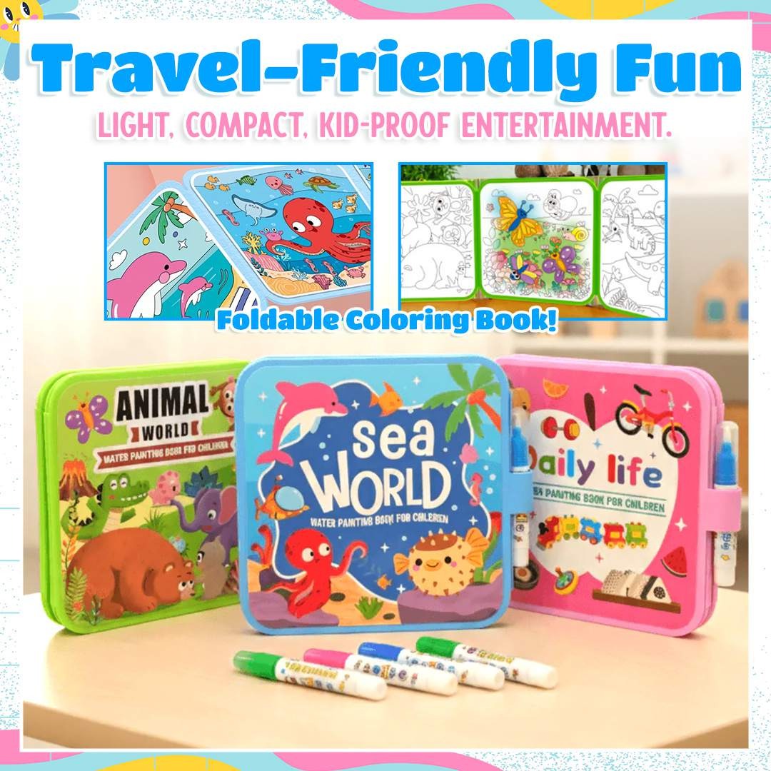 Magic Water Painting Book, Doodle Water Drawing Pad, DIY Creative Foldable Painting Book