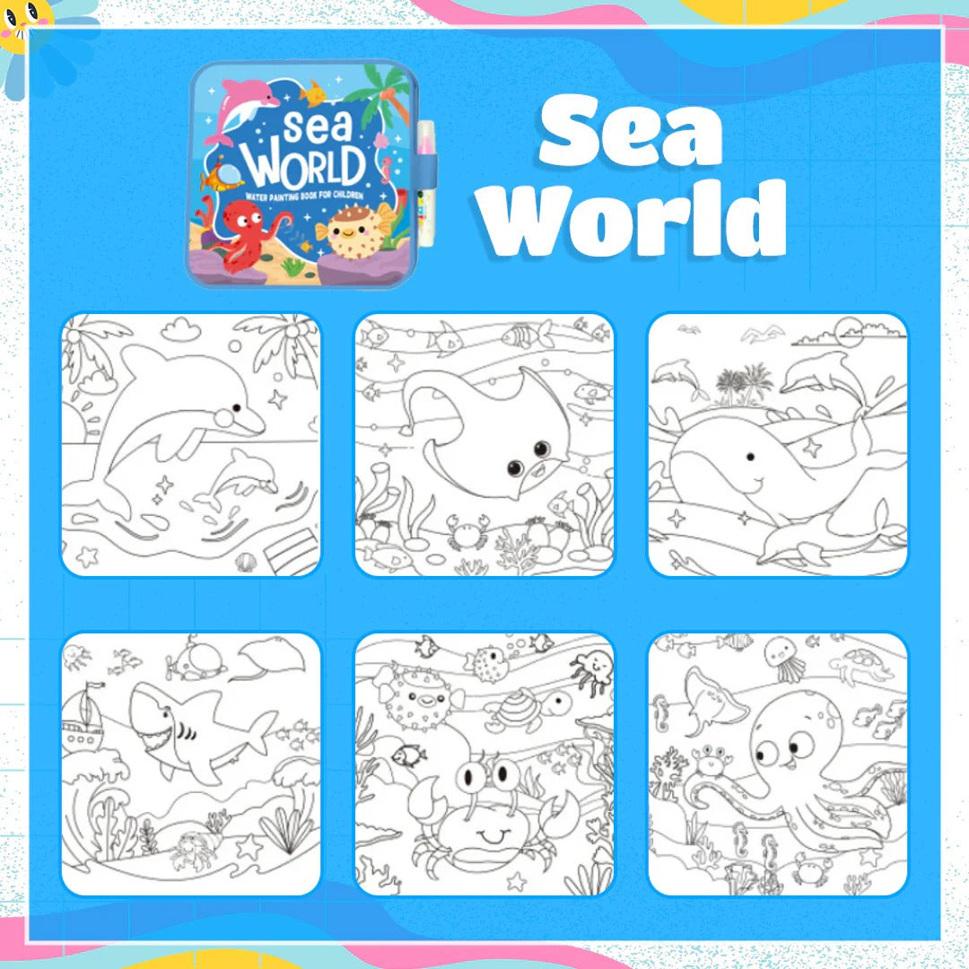 Magic Water Painting Book, Doodle Water Drawing Pad, DIY Creative Foldable Painting Book