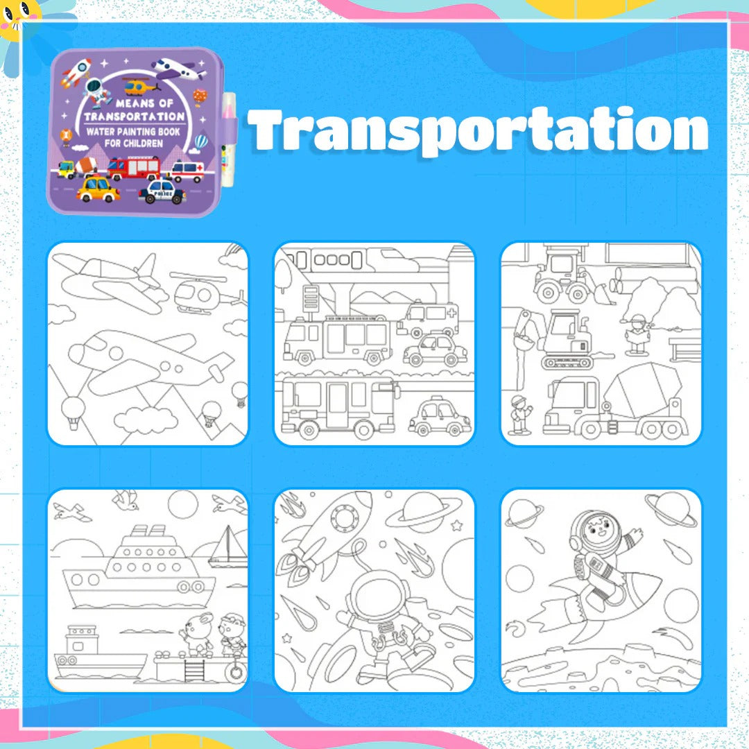 Magic Water Painting Book, Doodle Water Drawing Pad, DIY Creative Foldable Painting Book