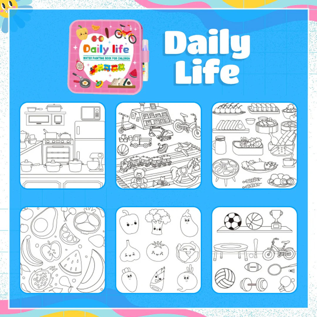 Magic Water Painting Book, Doodle Water Drawing Pad, DIY Creative Foldable Painting Book