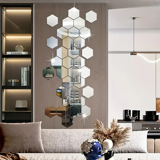 Hexagon Acrylic Wall Mirror