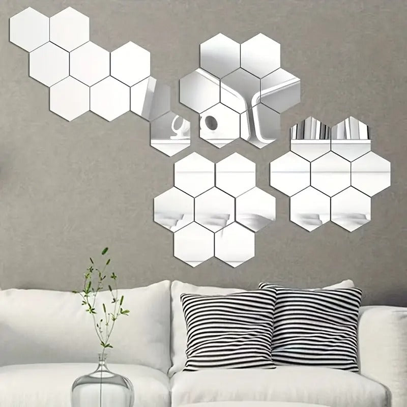 Hexagon Acrylic Wall Mirror