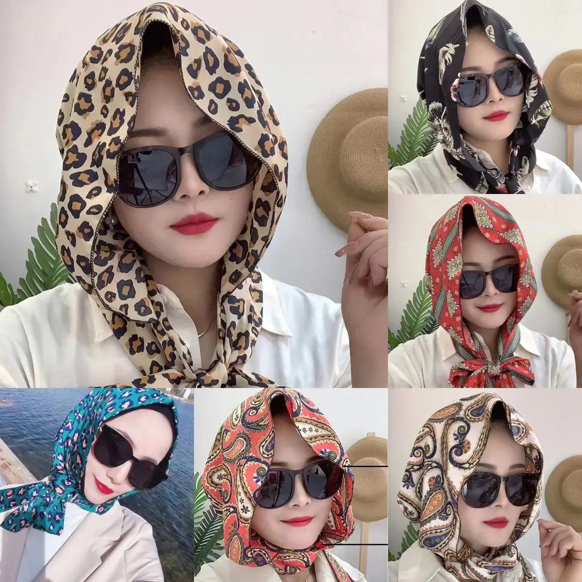 Fashionable head scarf, styles windproof and sun protection scarf